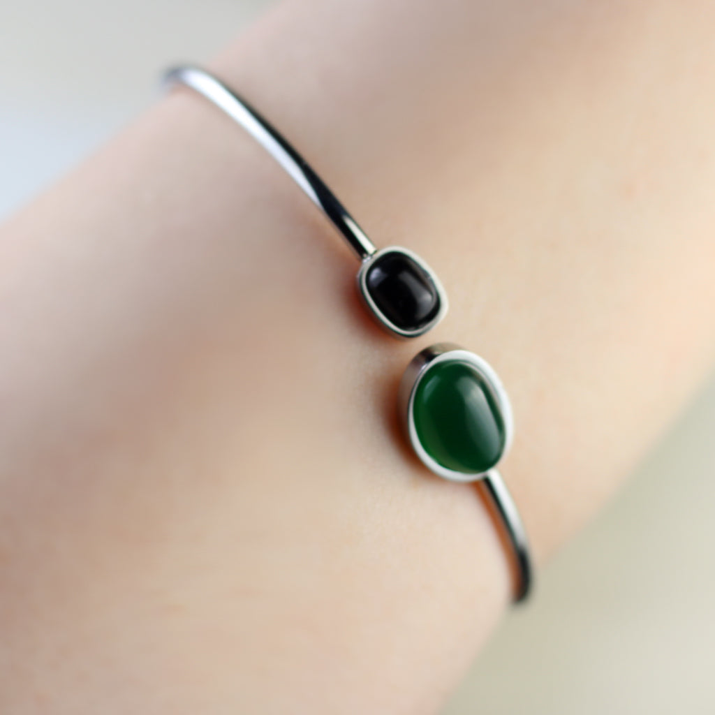 Statement Silver Plated Cuff Bangle