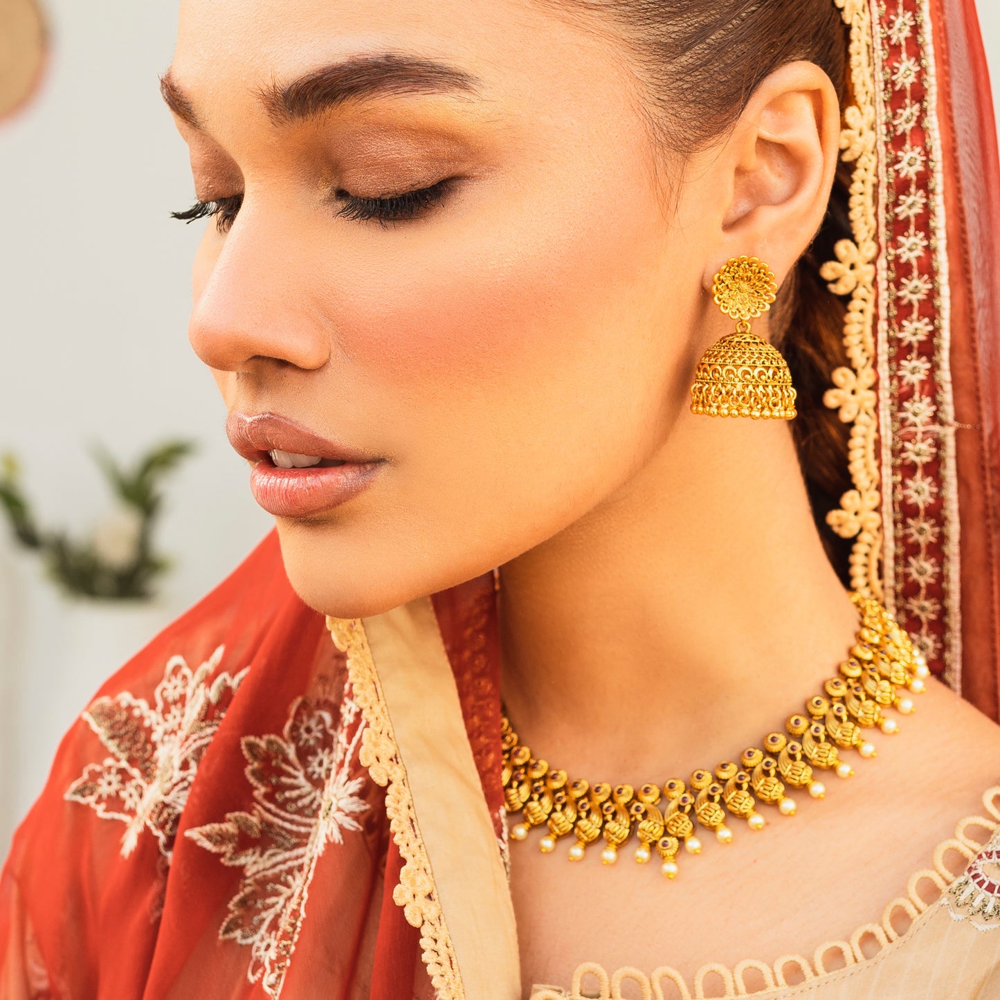 Multicolour Statement Mid-Length Bird Necklace