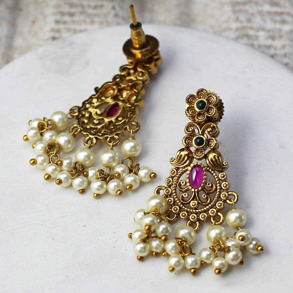 Multicolour Flower Drop Earring