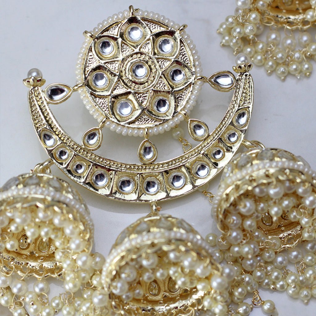 Gold Statement Big Drop Jhumke I Earring