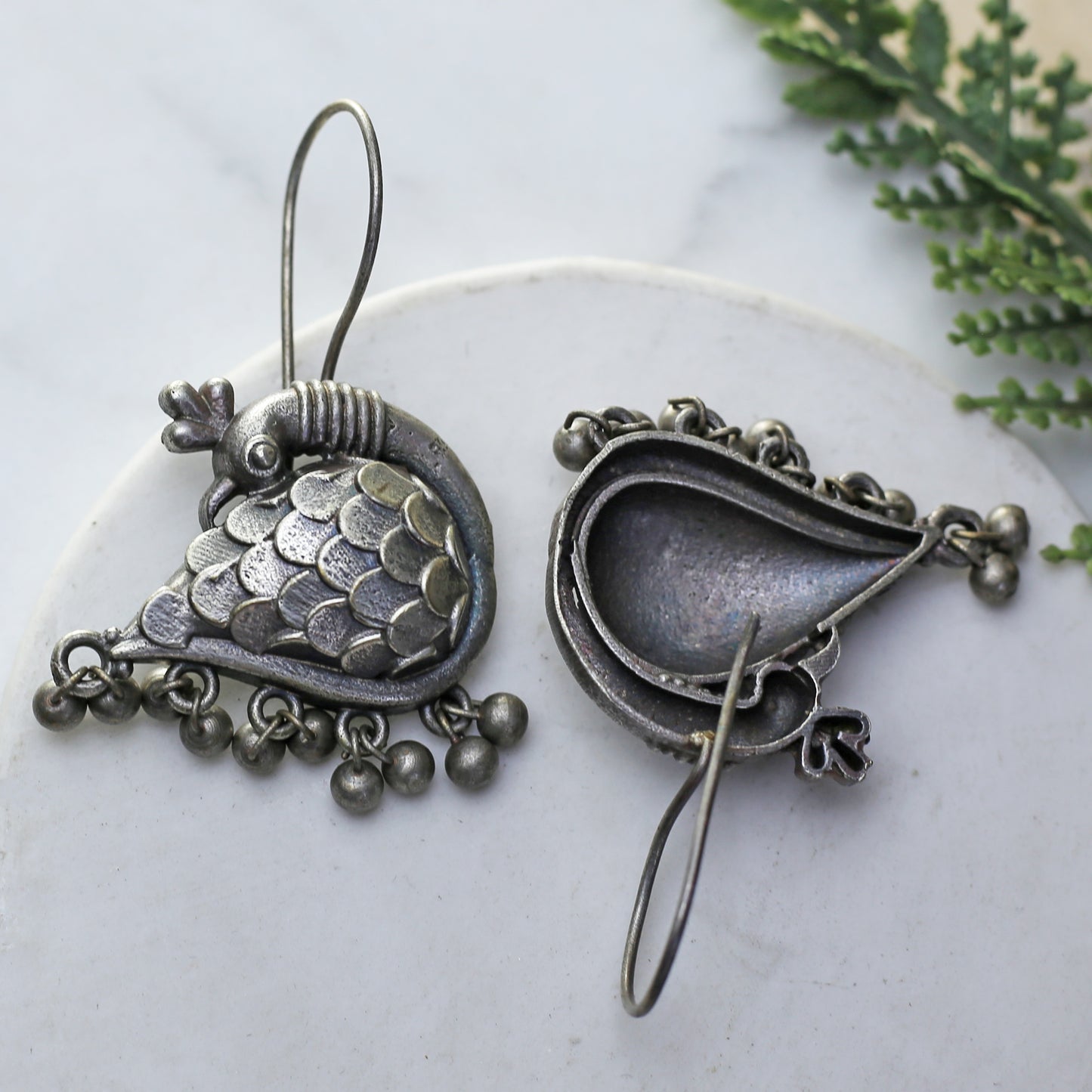 Peacock Hook Earring