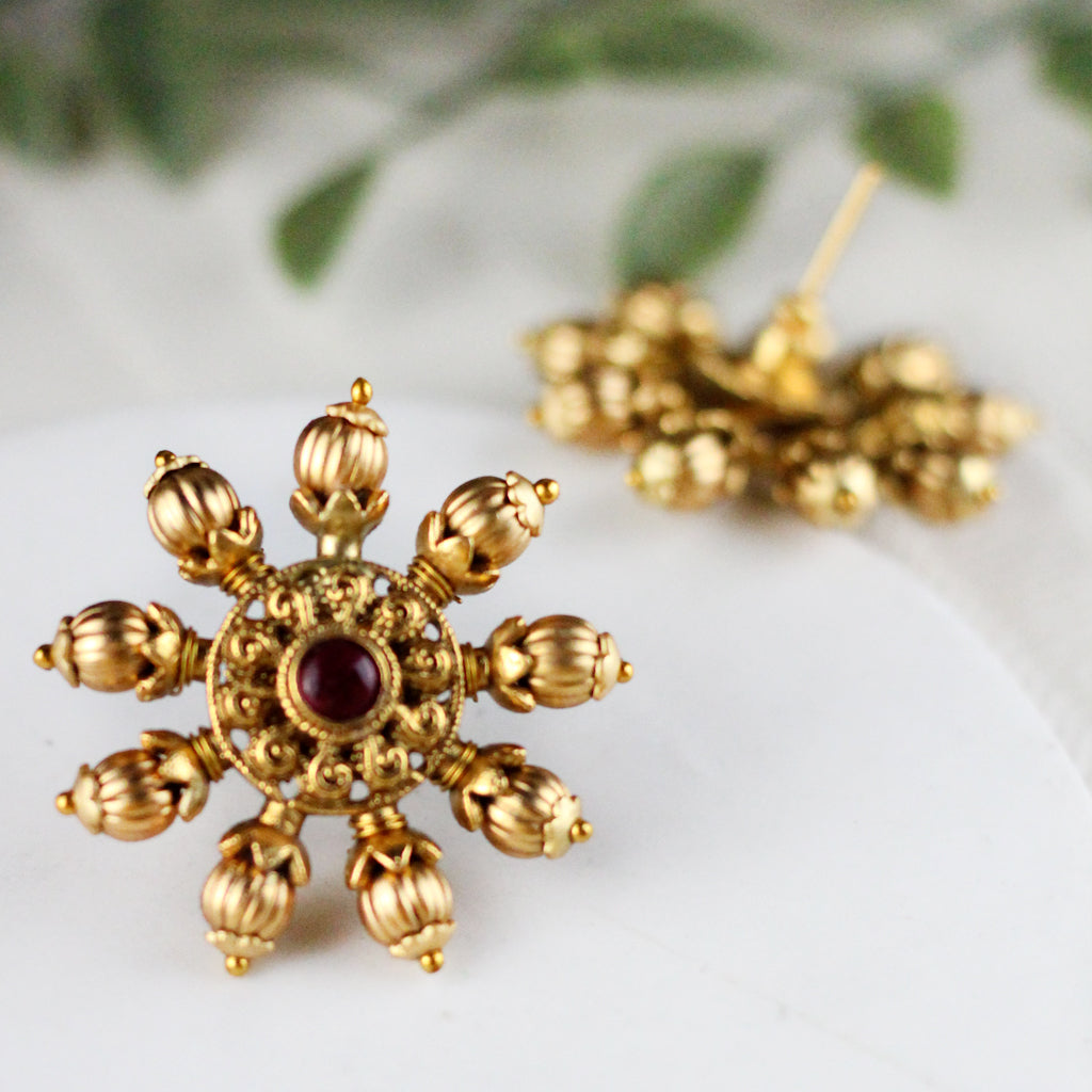 Ruby Antique Stud Earring