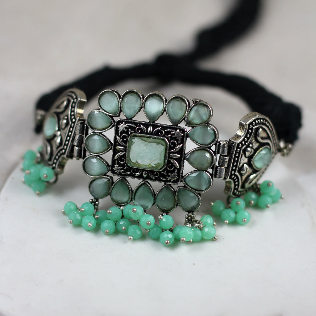 Mint Tribal Choker I Necklace