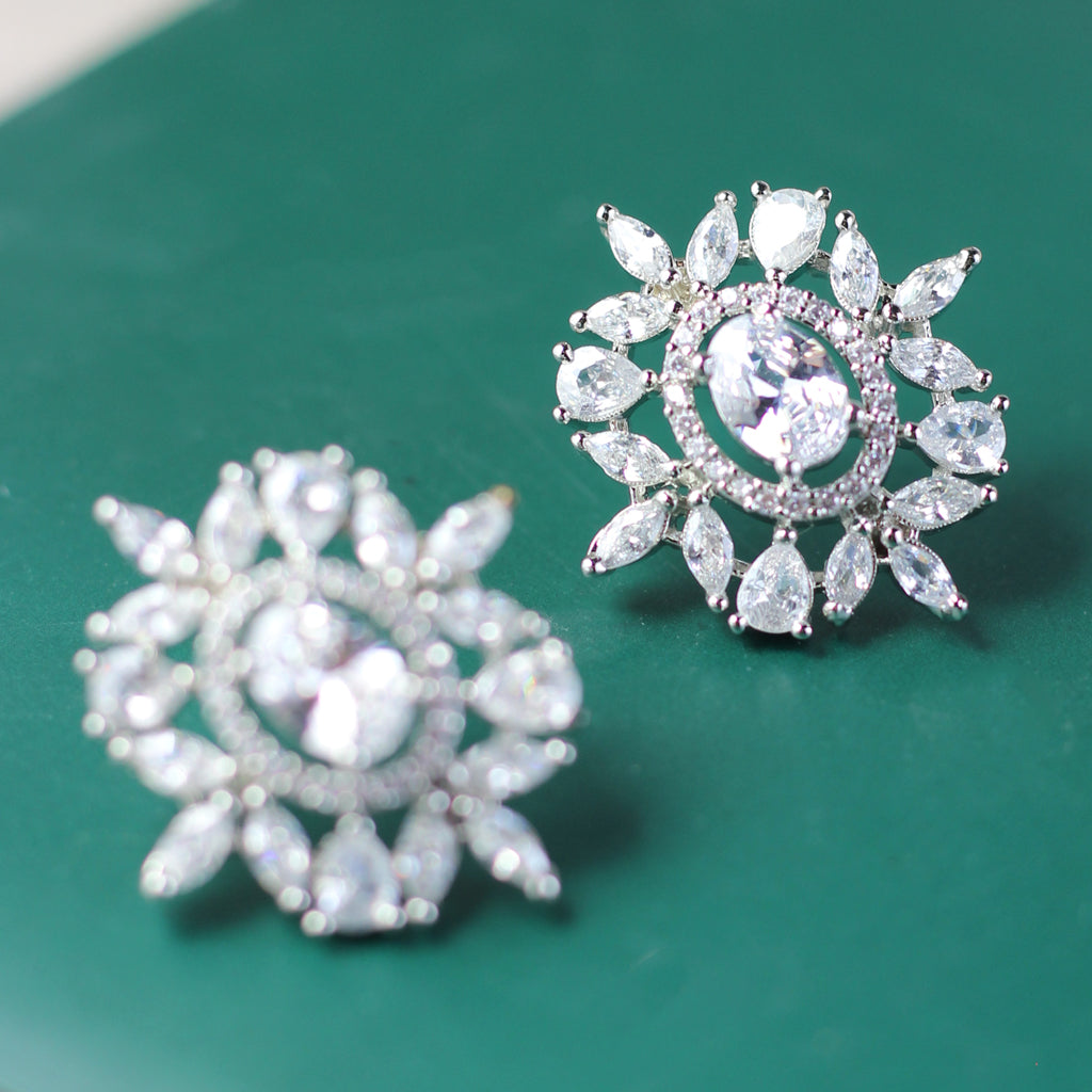 White Zircon Stud Earring
