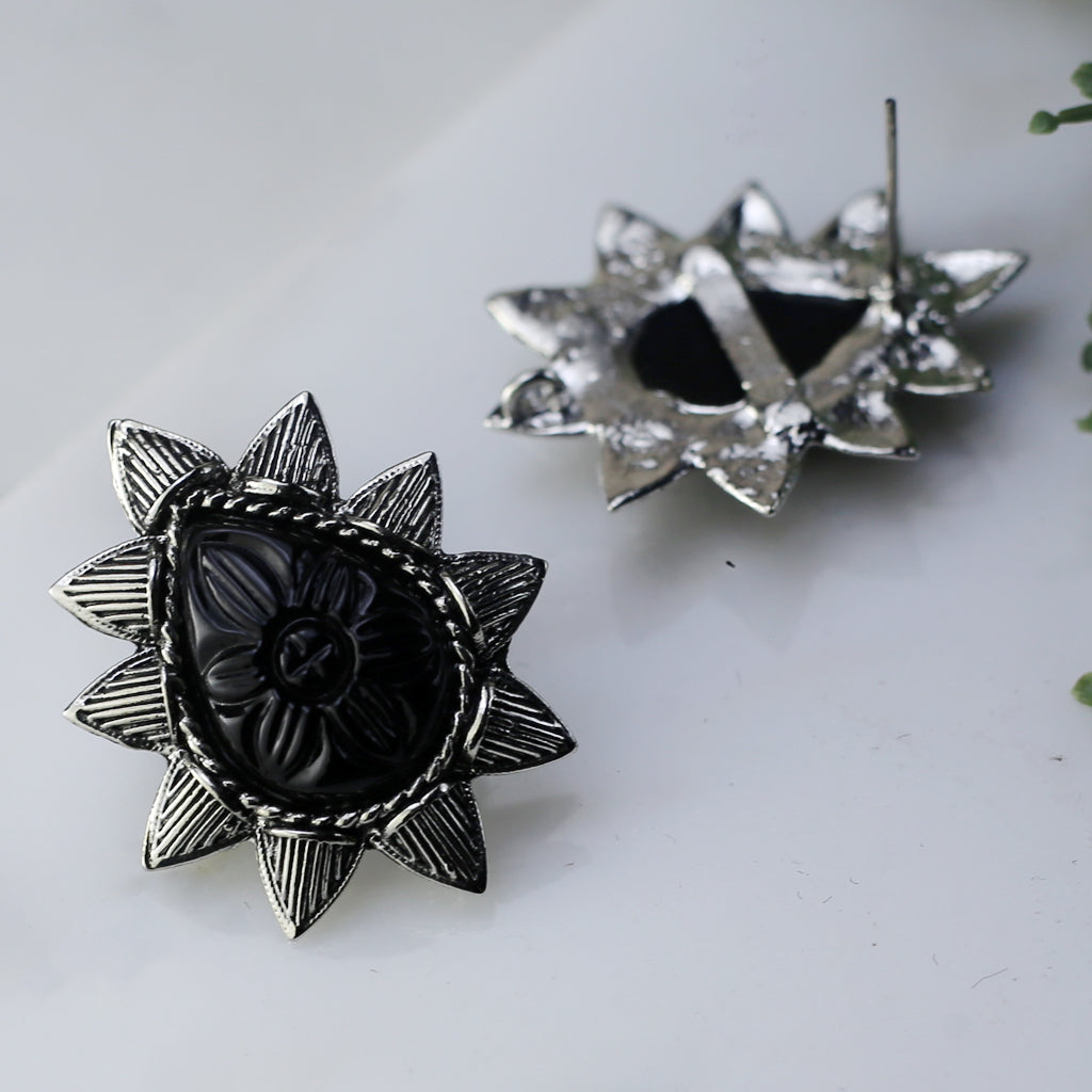 Black Tribal Stud Earring