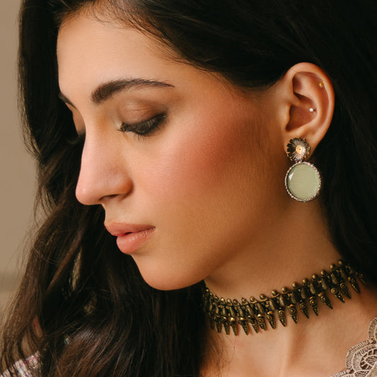 Yellow Statement Flower Earring - Rabal