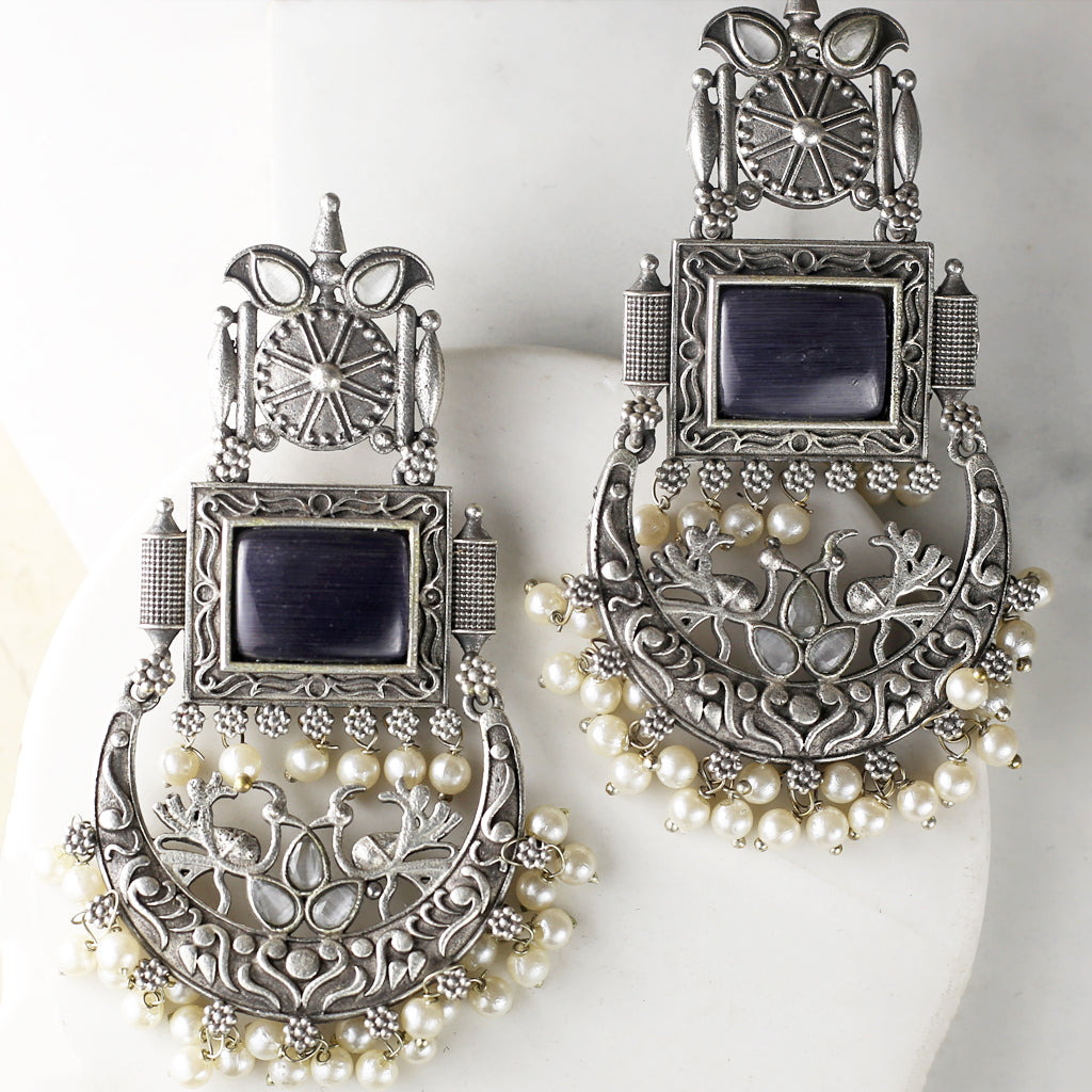 Statement Tribal Bird Drop Earring