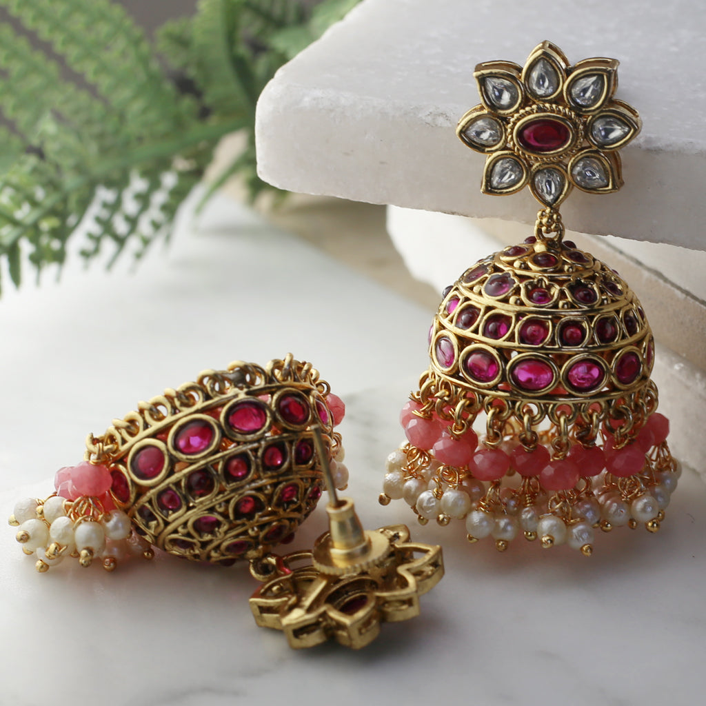Ruby Tradtional Jhumke I Earring