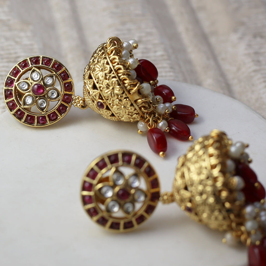Ruby Traditional Jhumke I Earring