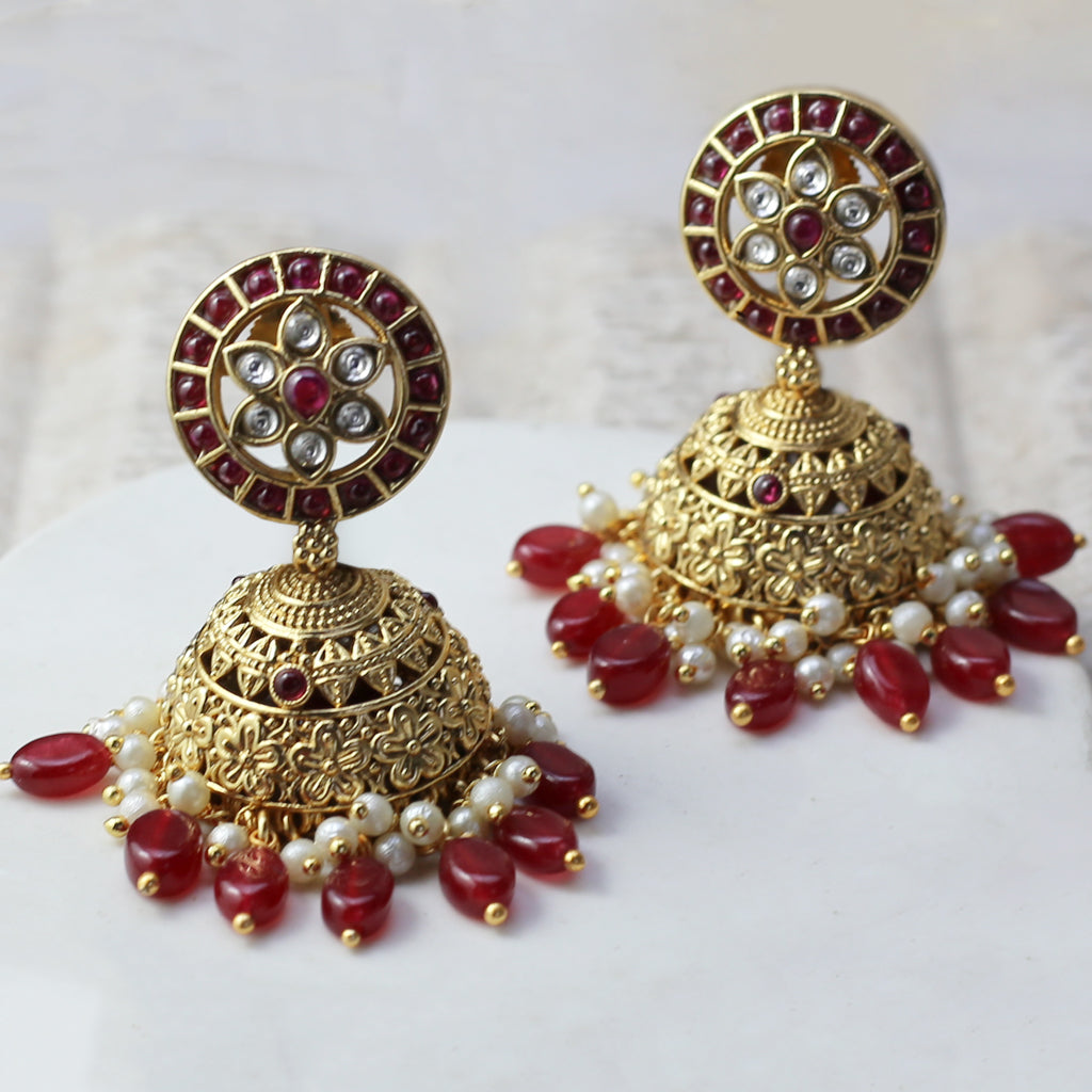 Ruby Traditional Jhumke I Earring