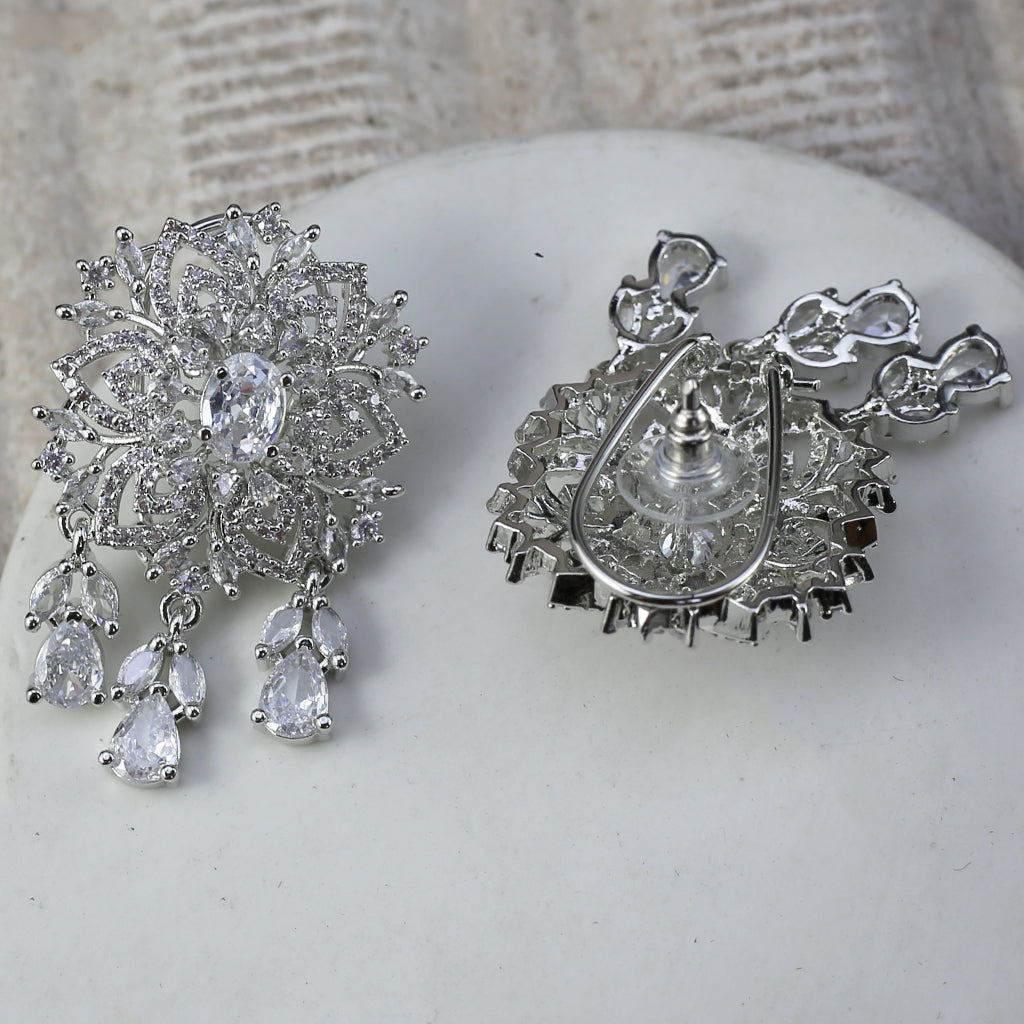 Flower Silver Earring - Rabal