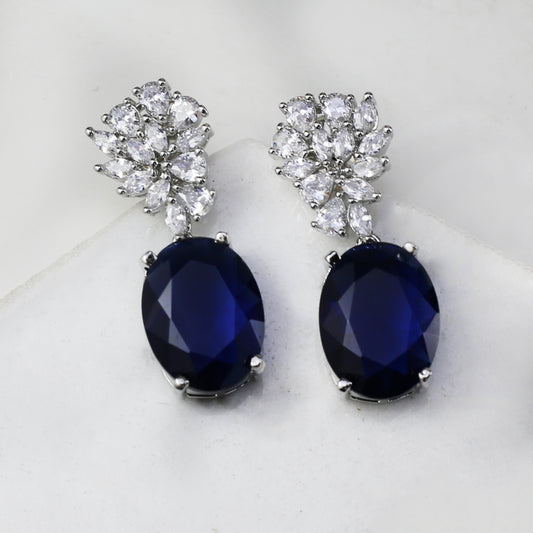 Blue Zircon Drop Earring - Rabal