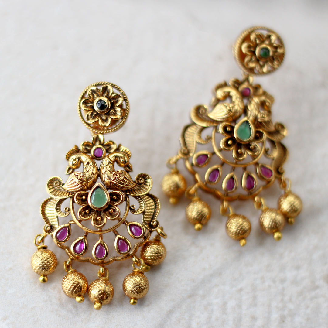Traditional Bird Drop Earring - Rabal
