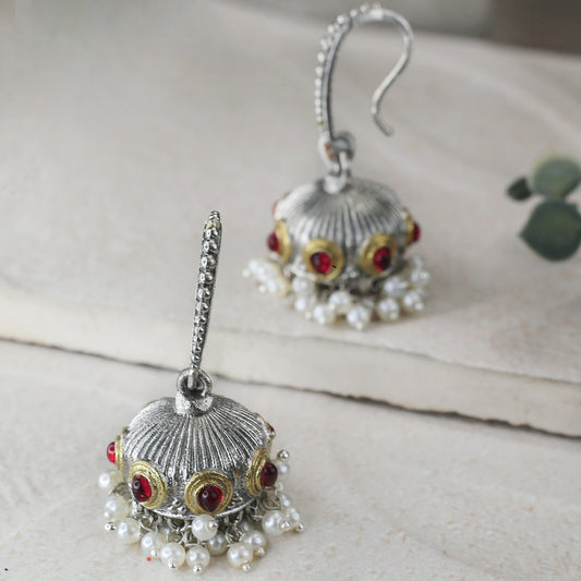 Tribal Hook Jhumke I Ruby I Earring