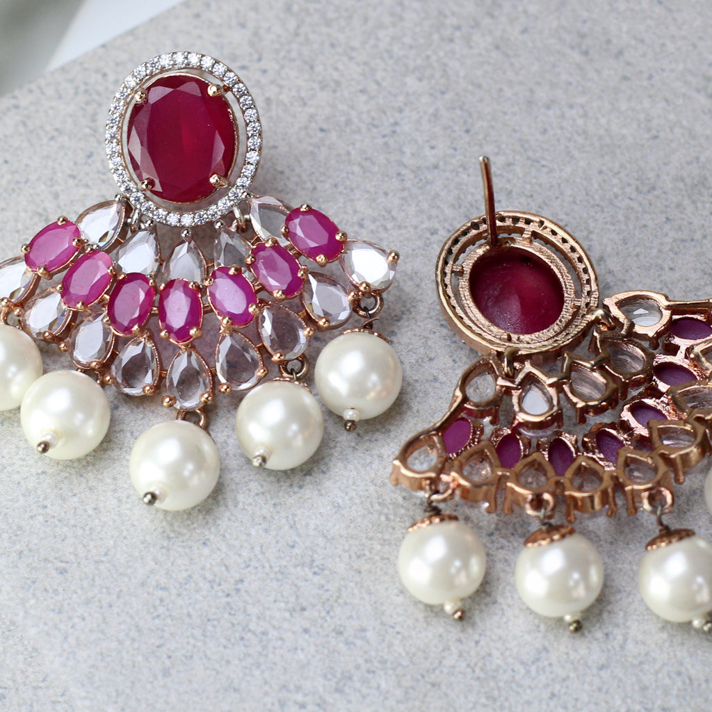 Pink Statement Drop Earring