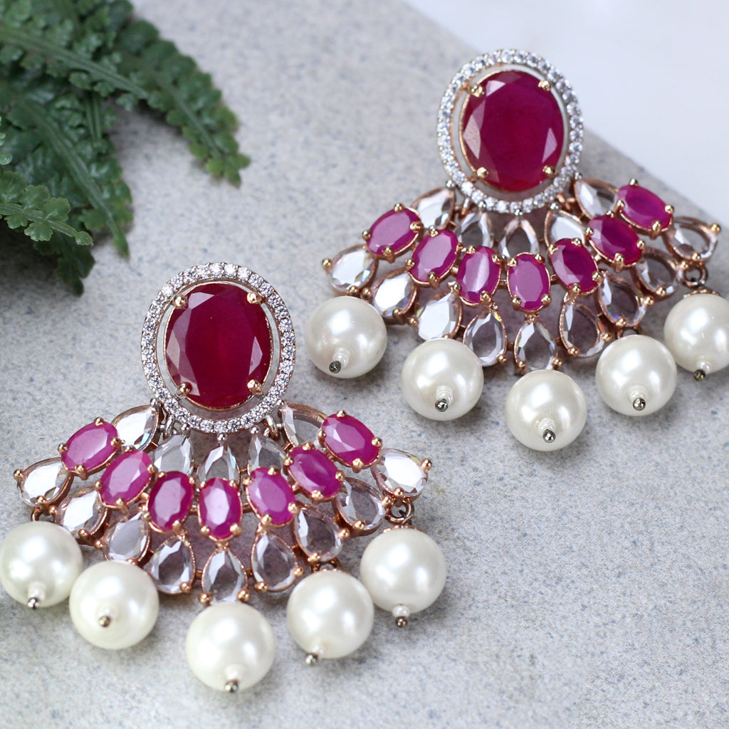 Pink Statement Drop Earring