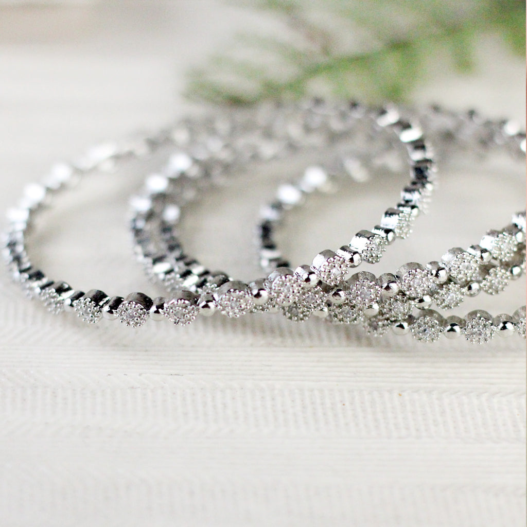 Statement Zircon Bangles I Choorian - Rabal