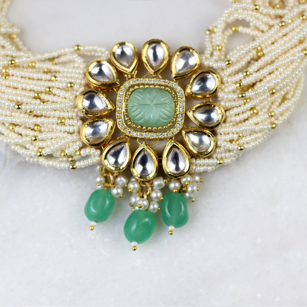 Mint Statement Kundan Choker I Necklace