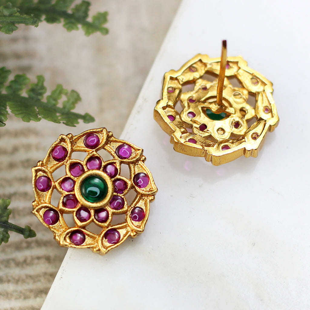 Multicolour Flower Stud Earring