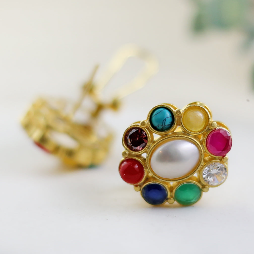 Flower Multicolour Stud Earring