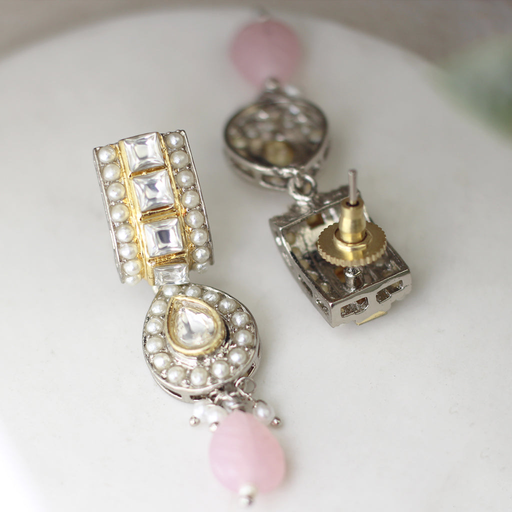 Baby Pink Statement Pearl Drop Earring