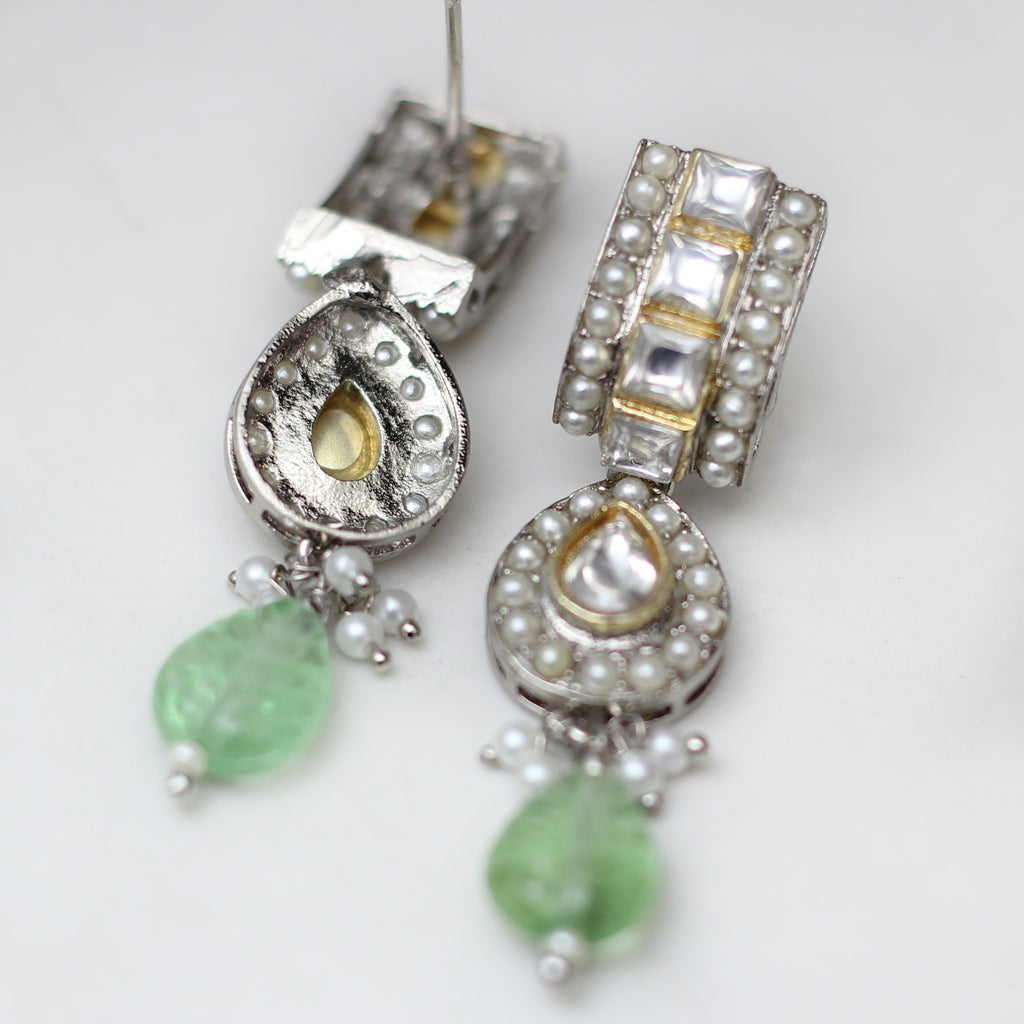 Light Green Statement Pearl Drop Earring