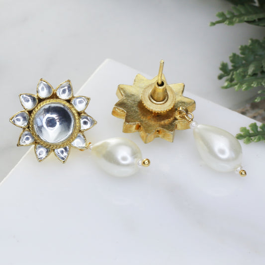 Pearl Flower Drop Earring - Rabal