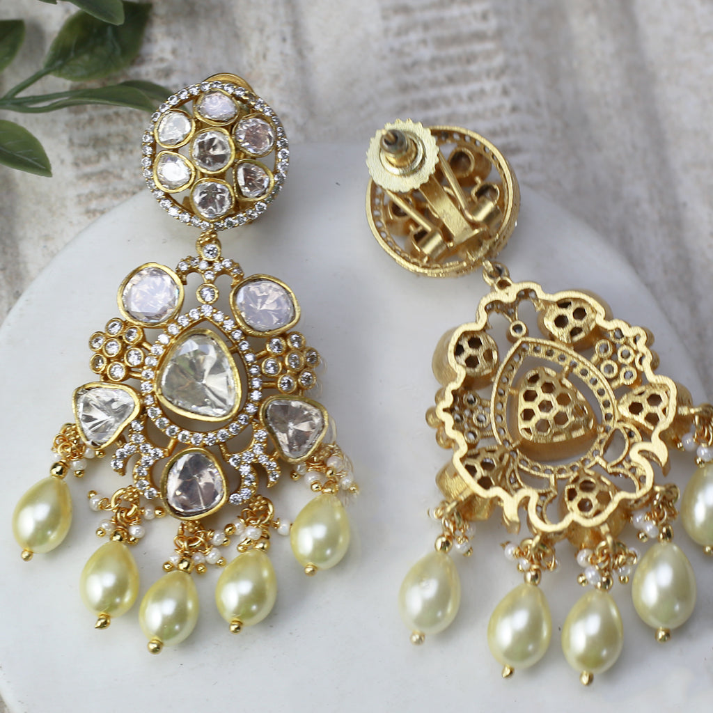 Statement Kundan Drop Earring