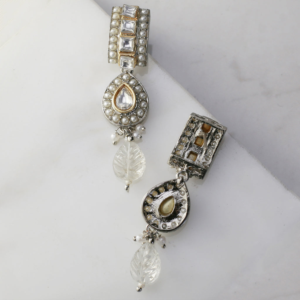 White Statement Pearl Drop Earring