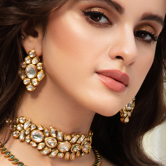 Kundan Drop Earrings - Rabal