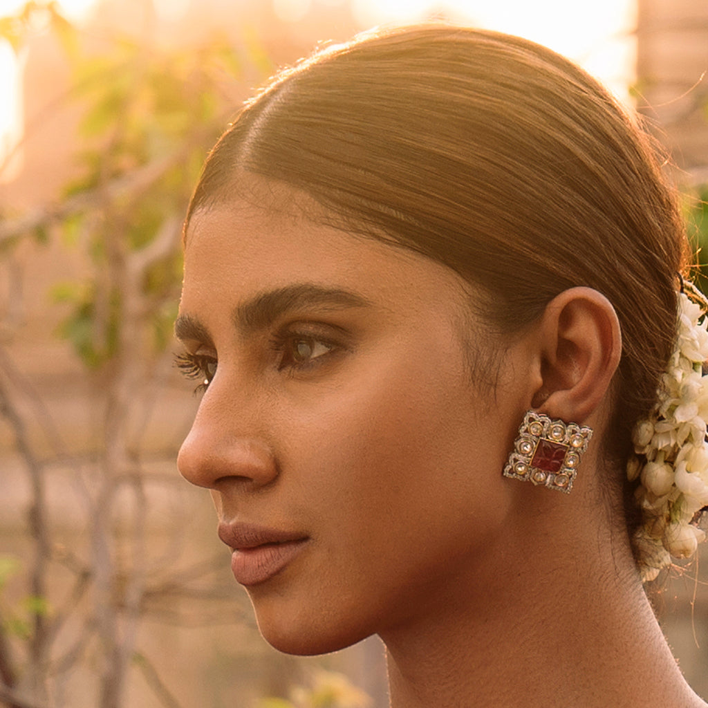 Green Statement Zircon Stud Earring