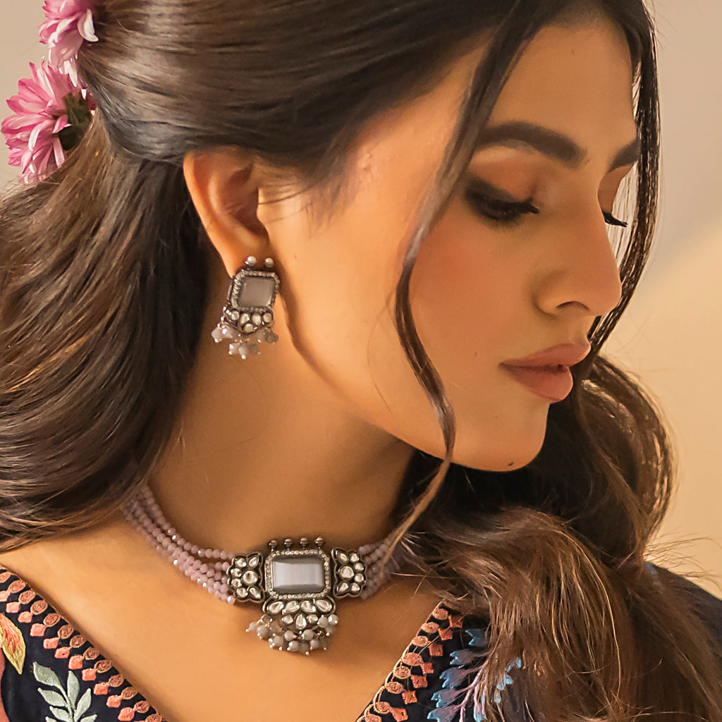 Peach Statement Tribal Choker