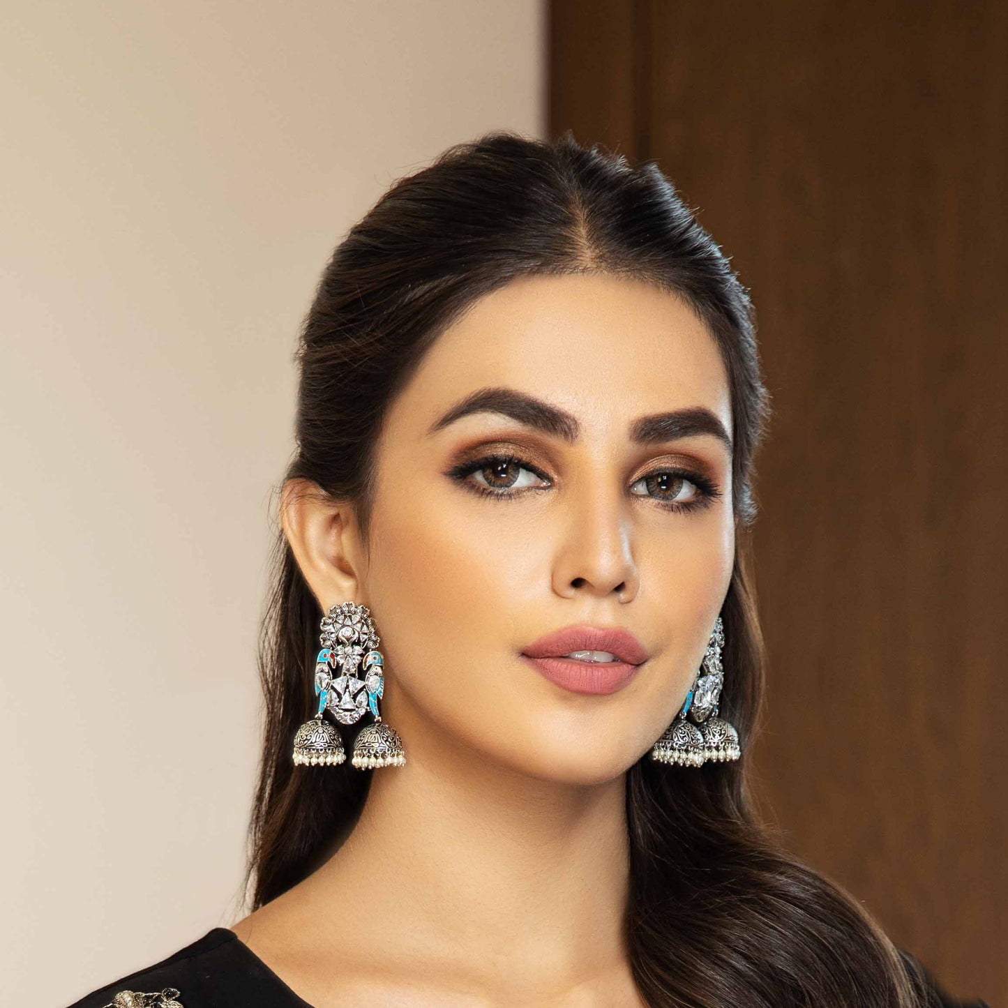 Red Statement Bird Drop Jhumki I Earring