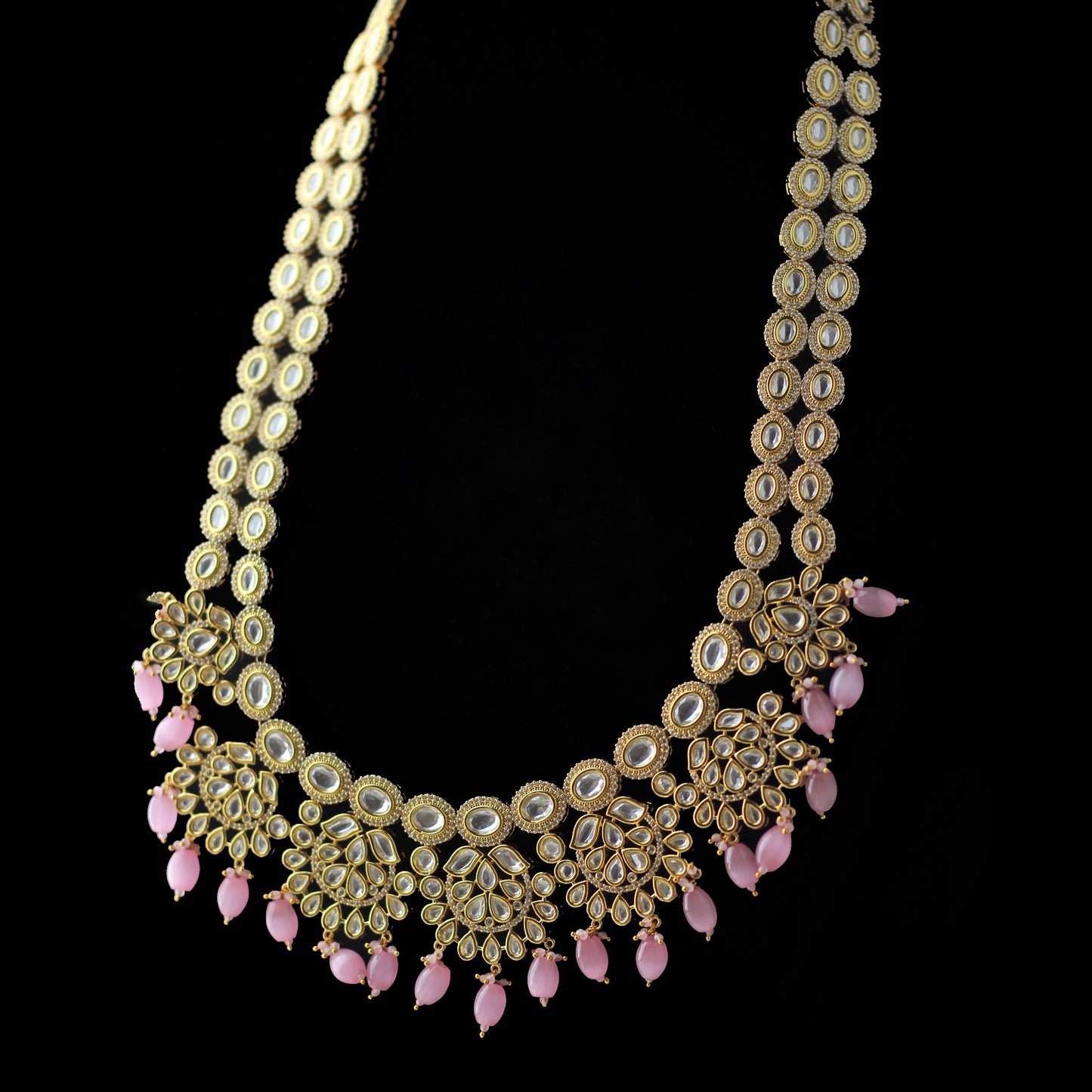Statement Kundan Pink Mala