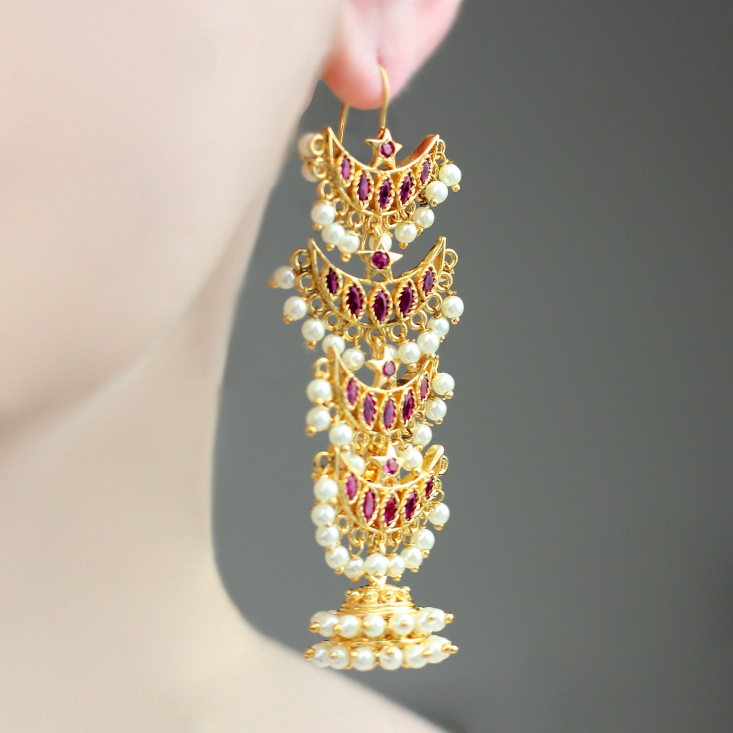 Detacheable Long Drop Jhumke