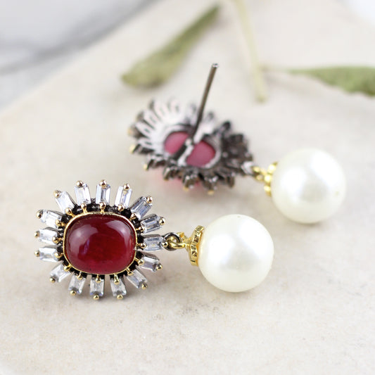 Statement Pearl Drop Earring - Rabal