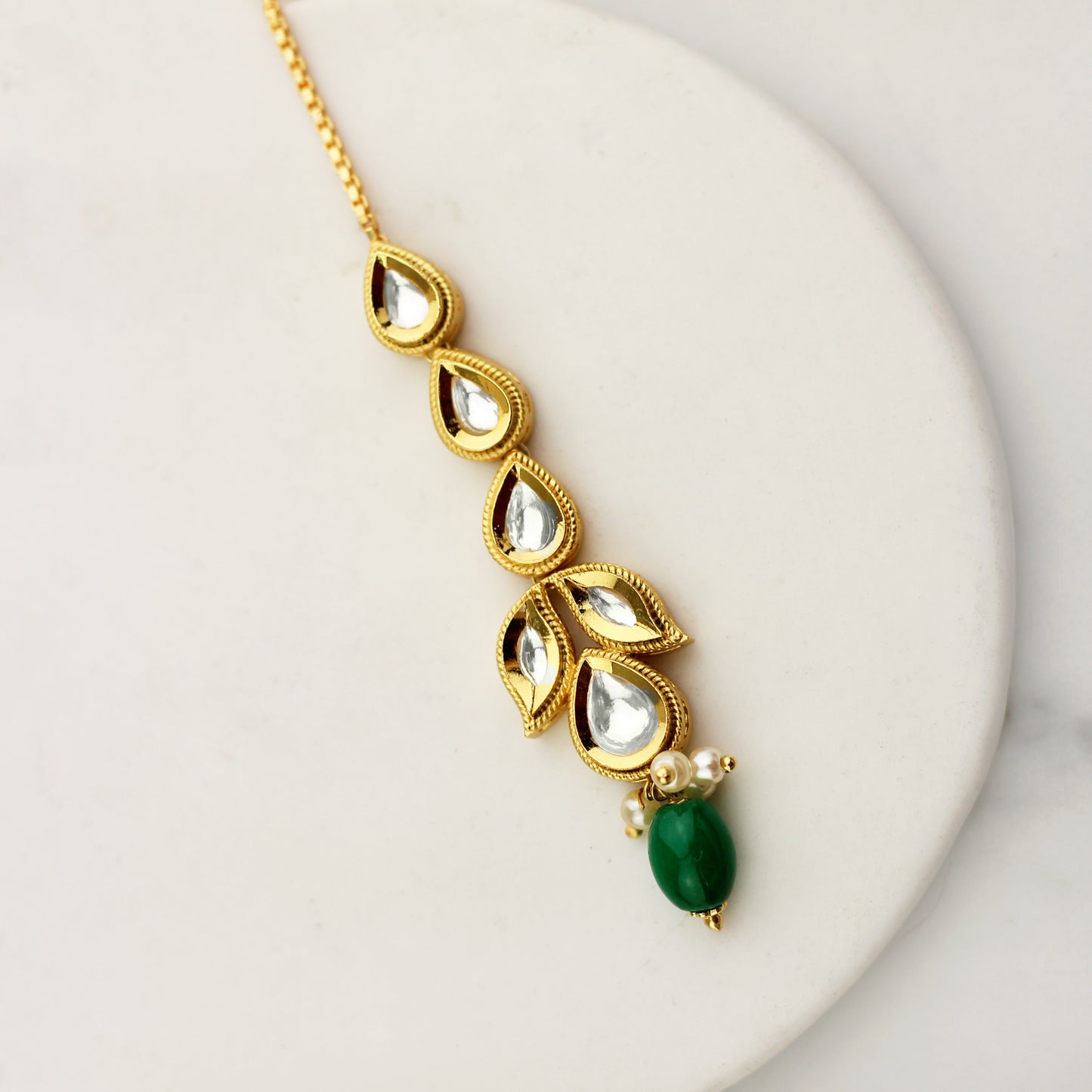 Kundan Green Tika