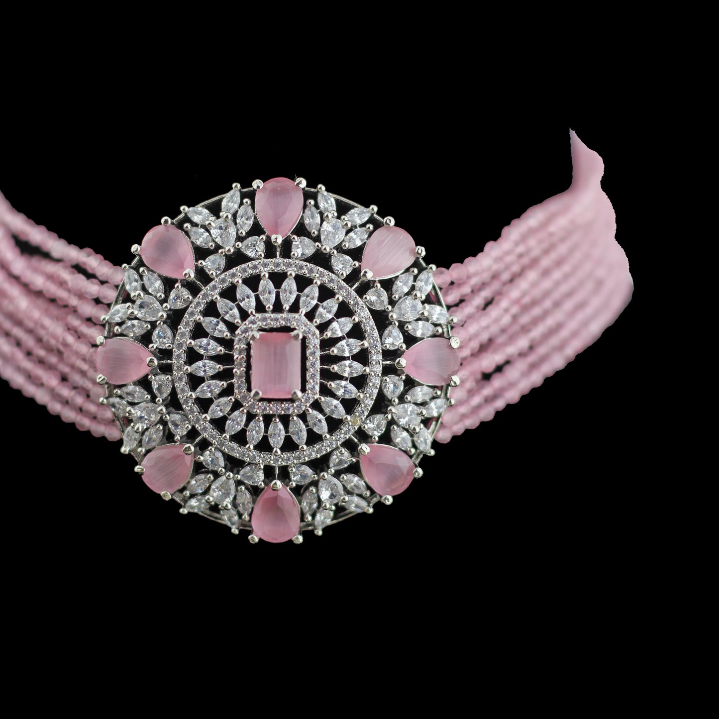 Pink Statement Zircon Choker