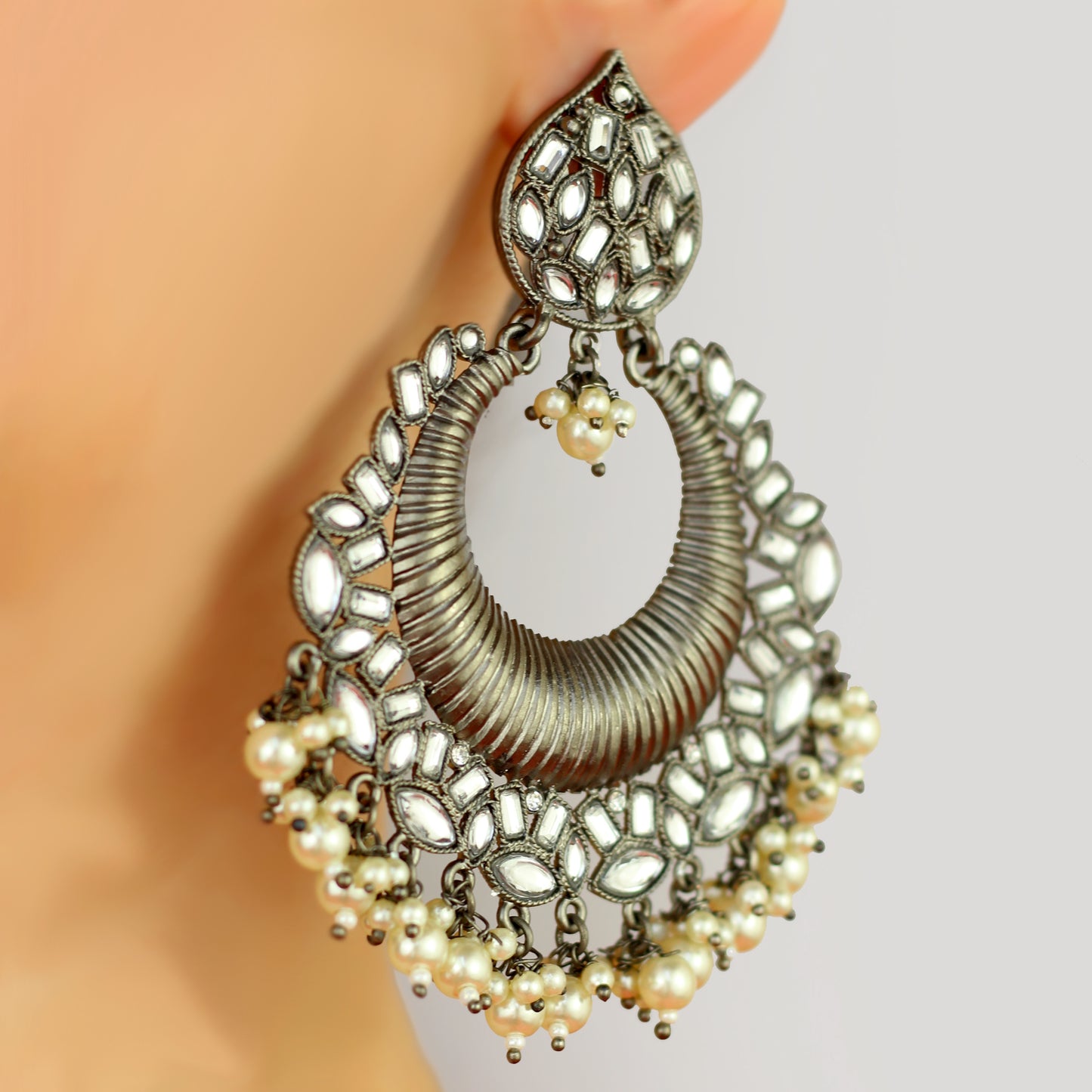 Silver Statement Drop Earring