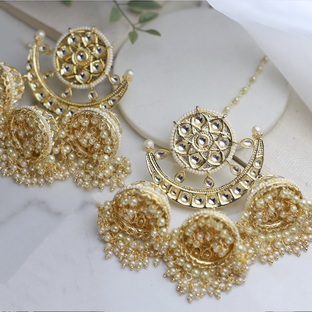 Gold Statement Big Drop Jhumke I Earring