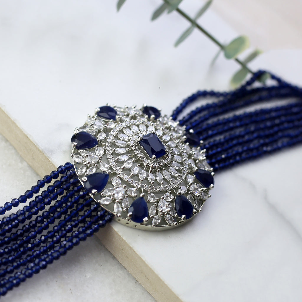 Blue Statement Zircon Choker