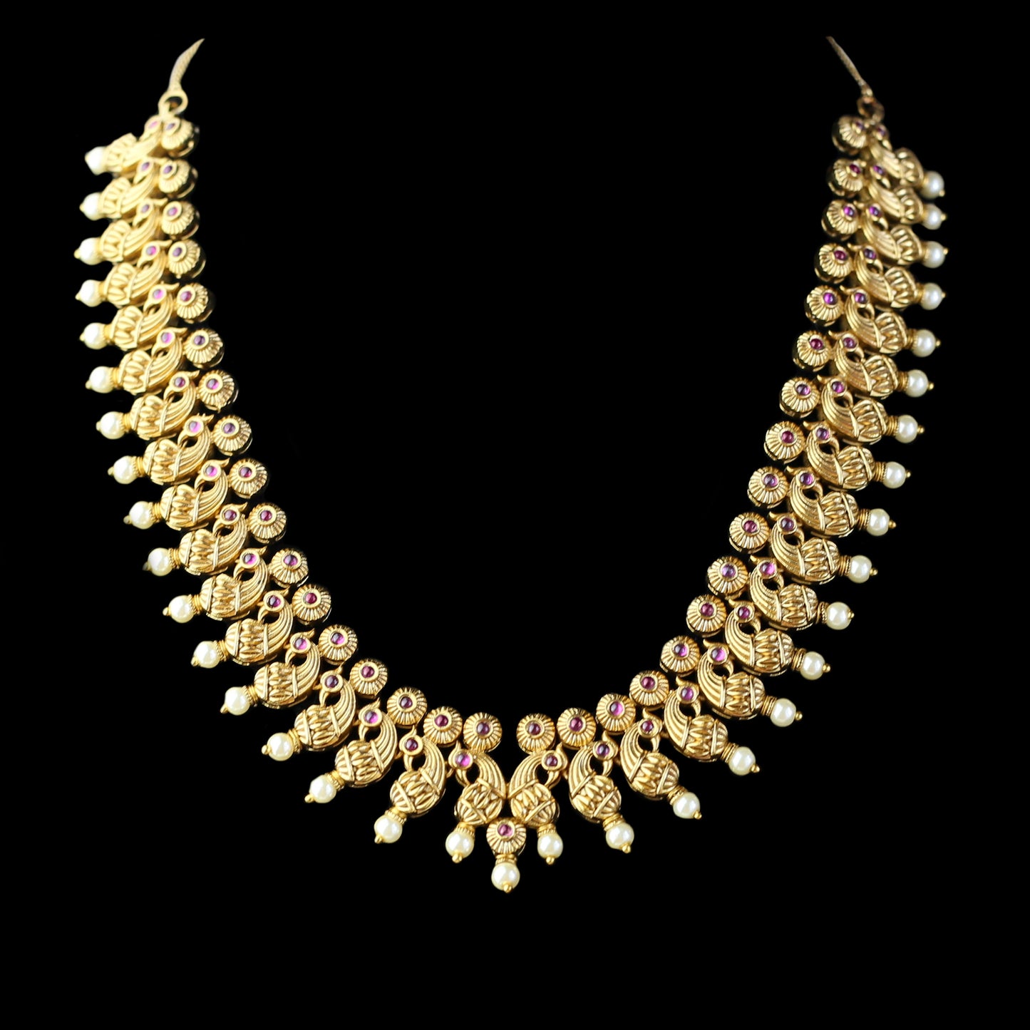 Statement Ruby Mid-Length Bird Necklace