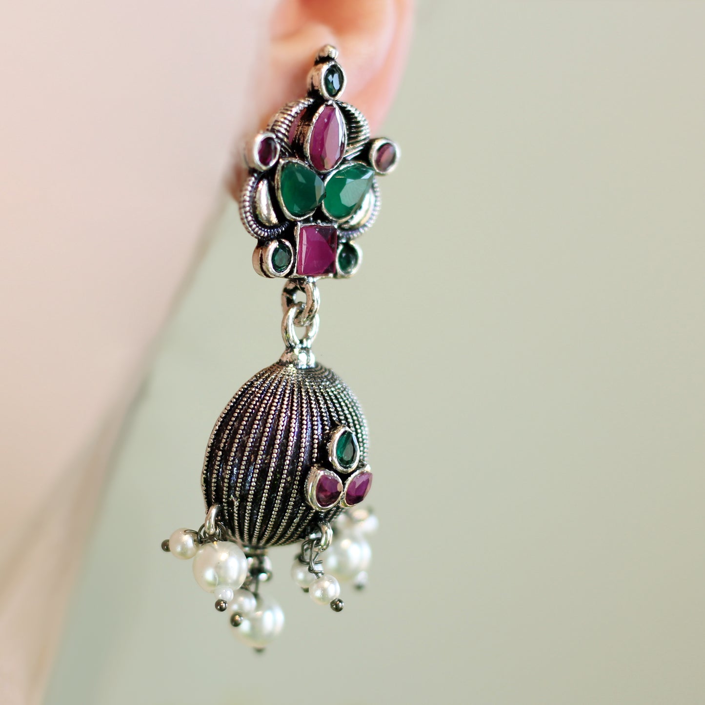 Multicolour Tribal Drop Earring