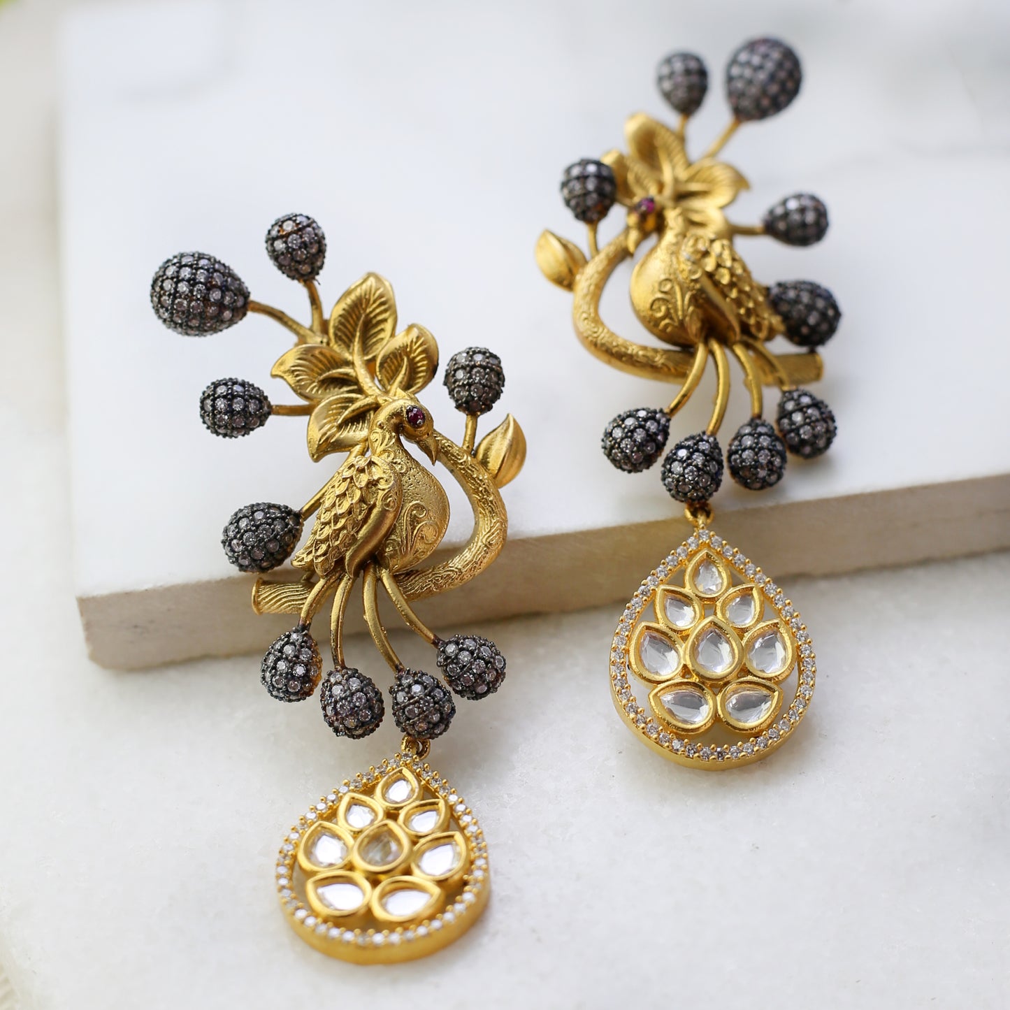Statement Kundan Drop Earring