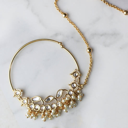 Pearl White Nath / Nose Pin