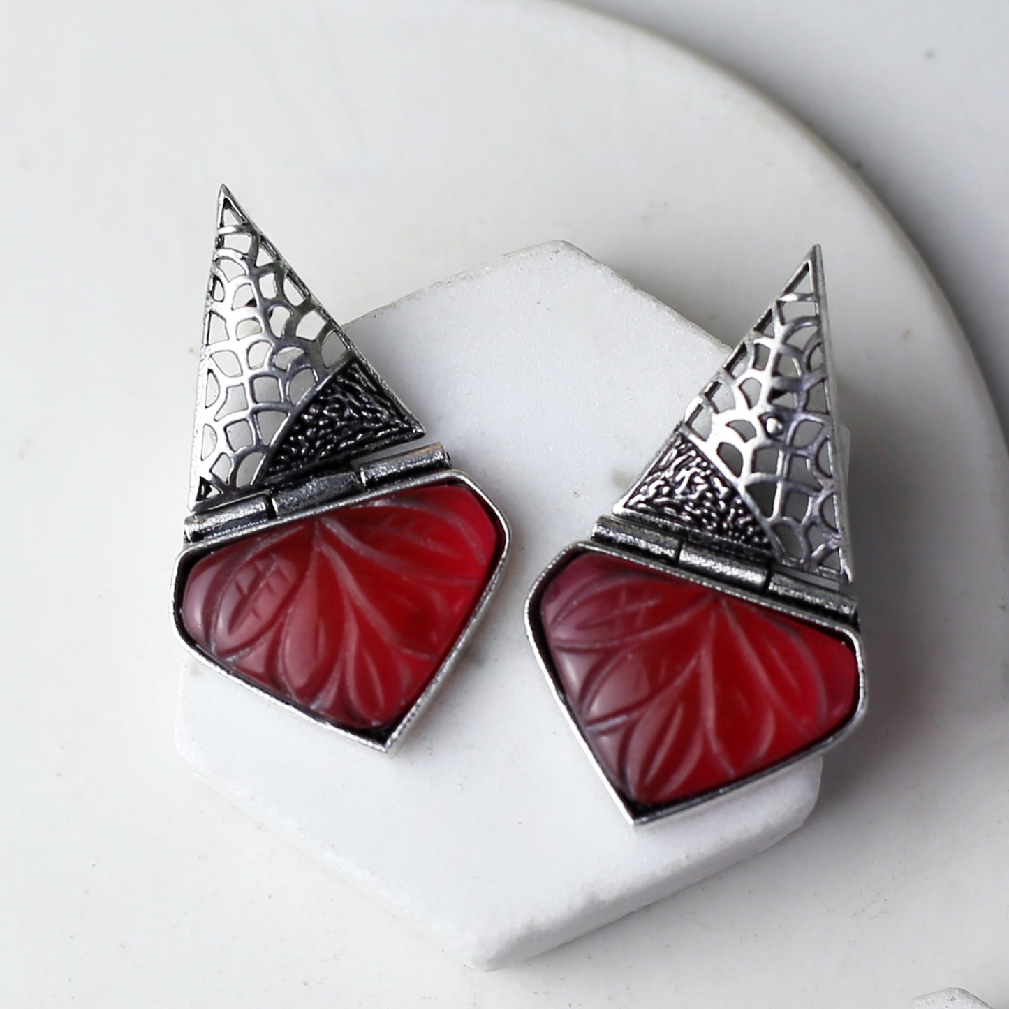Tribal Red Earring
