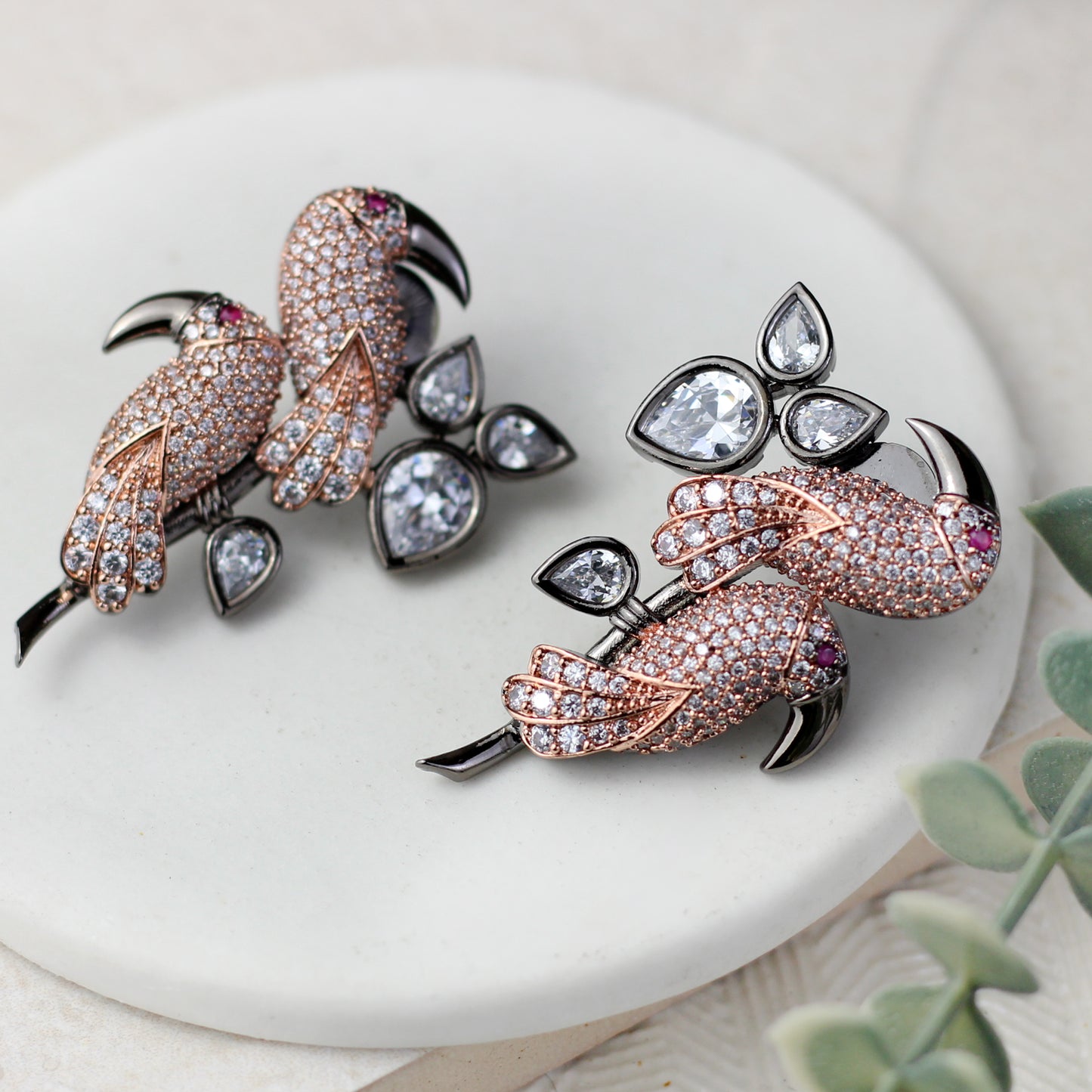 Statement Bird Zircon Earring