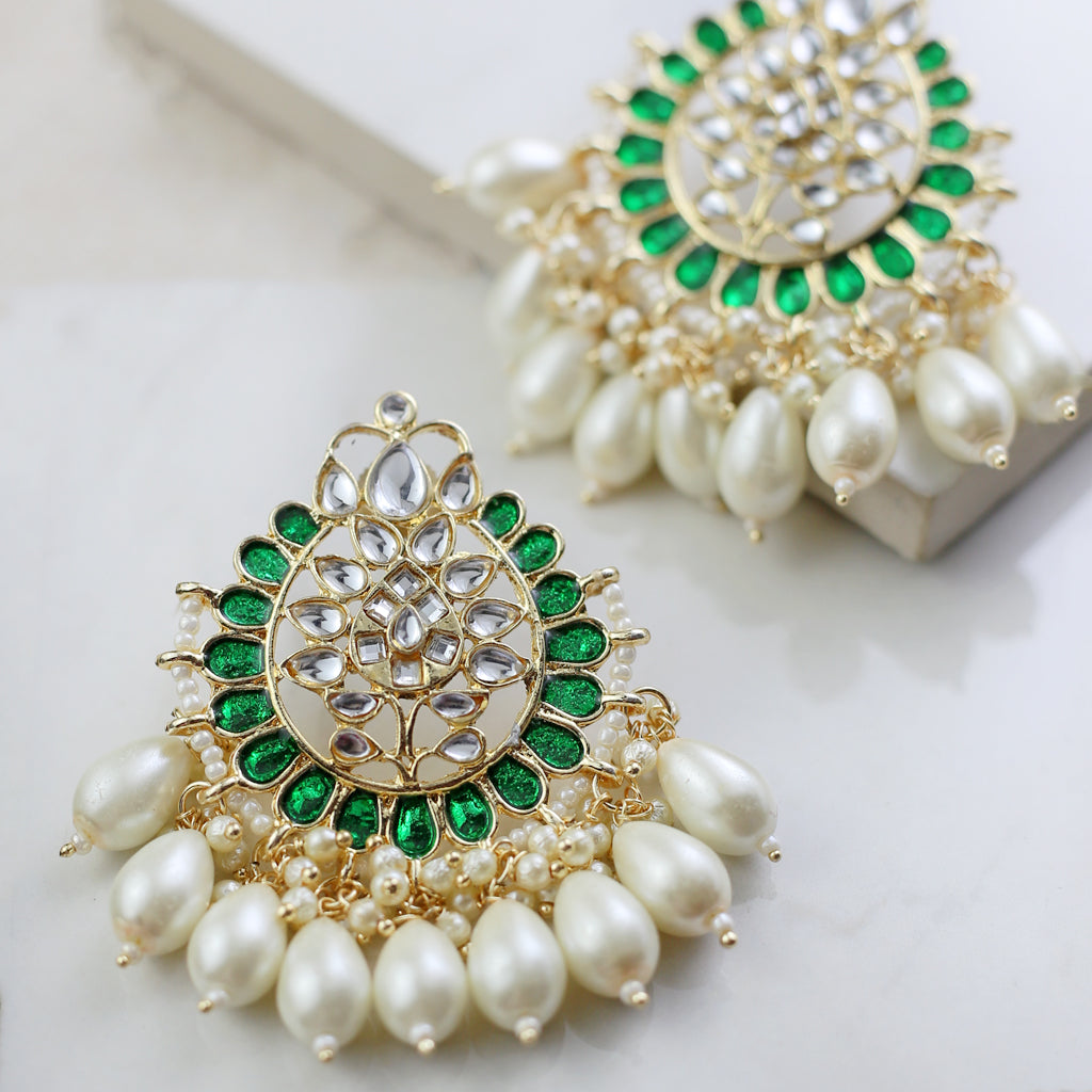 Pearl Green Drop Earring