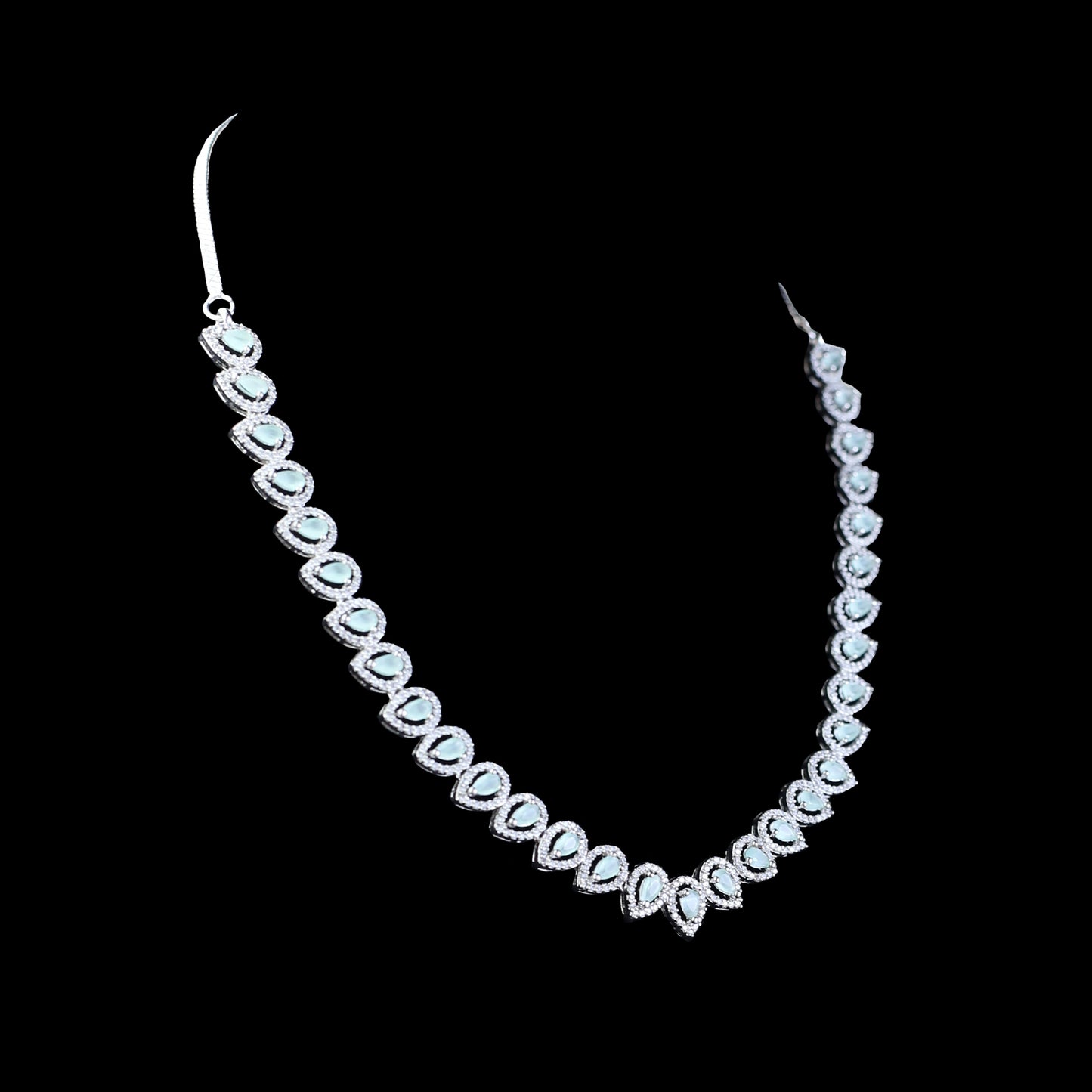 Mint Zircon Statement Necklace