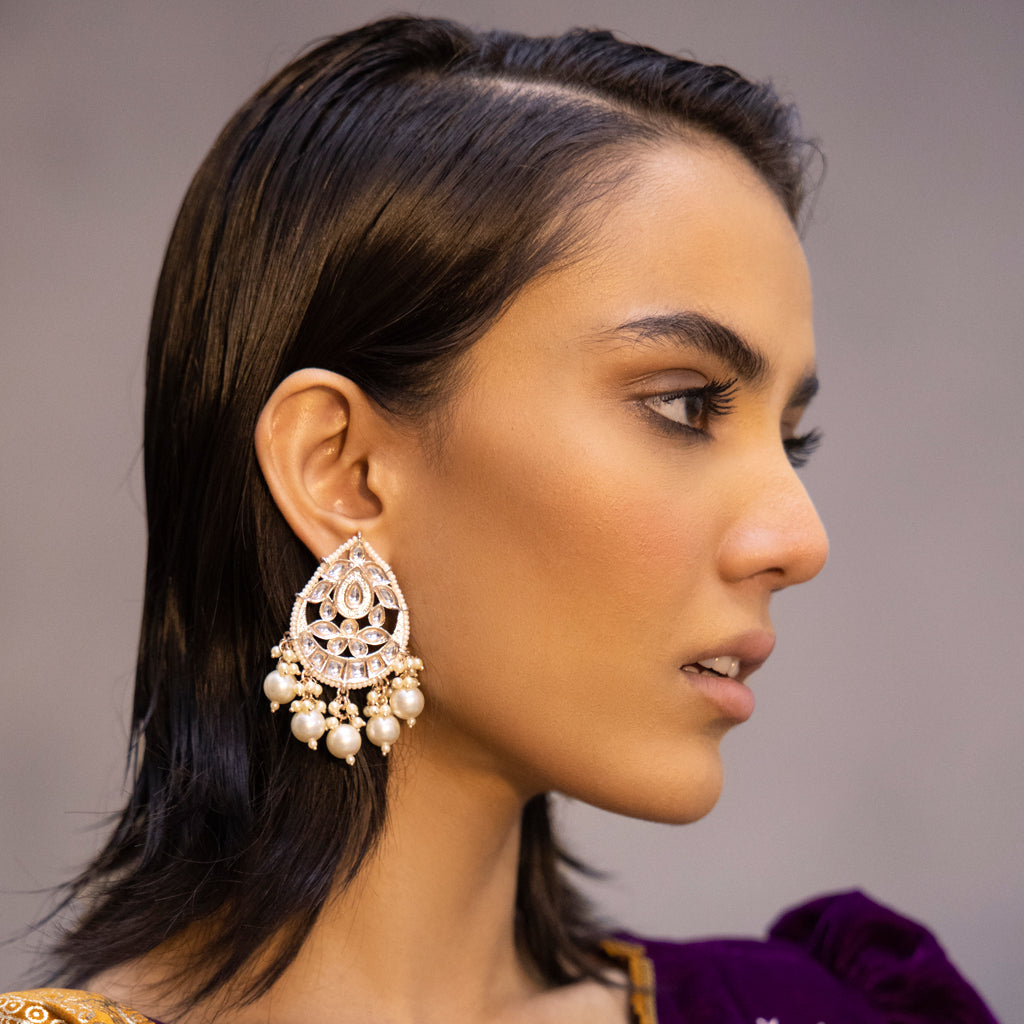 Rose Gold Pearl Drop Earring